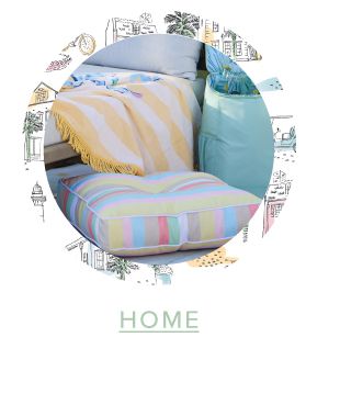 Striped throw pillows in various colors. Shop home.
