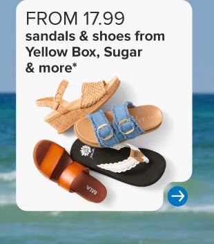 Four individual women's sandals. From 17.99 sandals and shoes from Yellow Box, Sugar nad more.