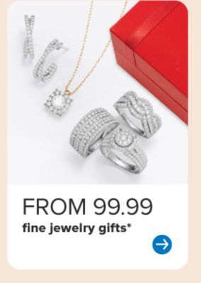 From 99.99 fine jewelry gifts. Image of various diamond jewelry.