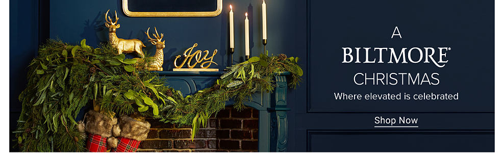 Image of Christmas decor. A Biltmore Christmas. Where elevated is celebrated. Shop Now.