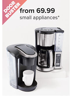 Doorbuster. From 69.99 small appliances. Two coffee makers.