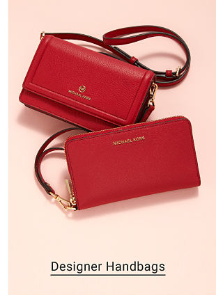 Image of red purses. Shop designer handbags.