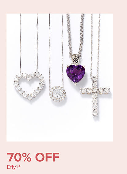 Image of different diamond necklaces. 70% off Effy.