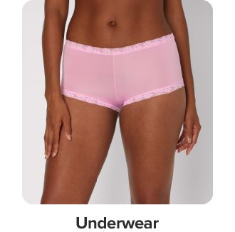 Image of pink panties. Shop underwear. 