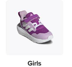 Image of purple velcro sneakers. Shop girls. 