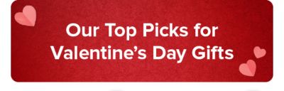 Our top picks for Valentine's Day gifts. Image of a woman wearing heart print pajamas.
