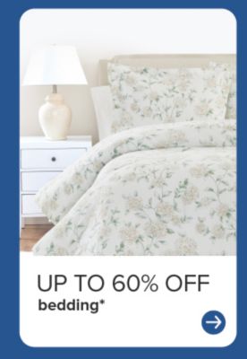 A bedding set. Up to 60% off bedding.
