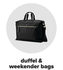 A black duffel bag. Duffel and weekend bags. 