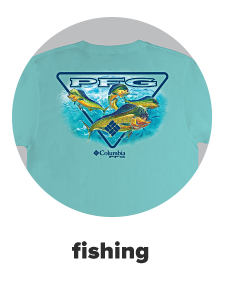 A Columbia PFG shirt with fish on the back. Fishing. 