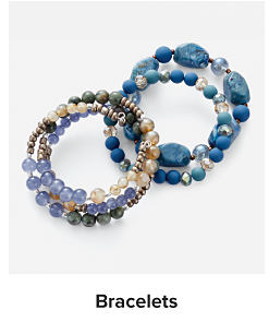 An image of beaded bracelets. Shop bracelets.