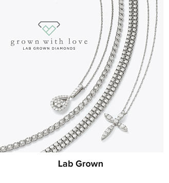 An image featuring lab grown diamonds. Shop lab grown.