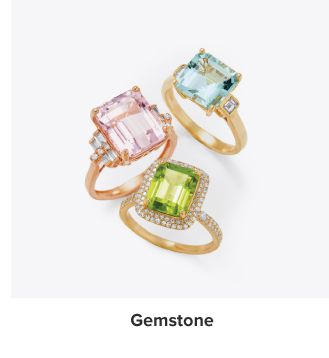 An image featuring gemstone rings. Shop gemstone.