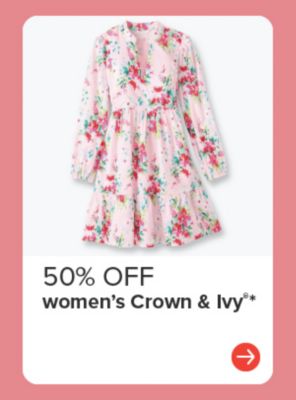50% off women's Crown and Ivy.