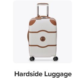 An image of luggage. Hardside luggage. 