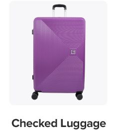 An image of luggage. Checked luggage. 