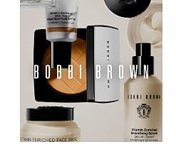 An image of a variety of makeup and skincare products. Shop Bobbi Brown.