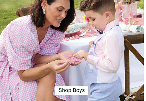 A boy in Easter dresswear. Shop boys.