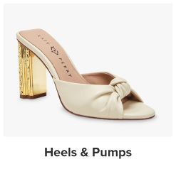 An image of a high heel sandal. Shop heels and pumps.