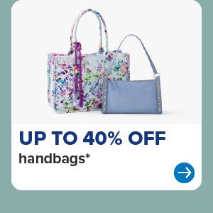Two handbags. Up to 40% off handbags.