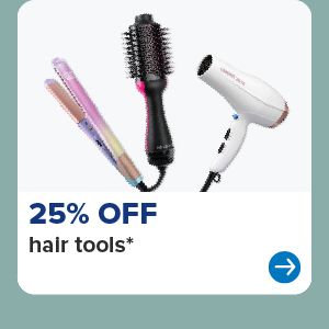 Haircare tools. 25% off hair tools.