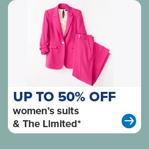 A pink women's suit set. Up to 50% off women's suits and The Limited.