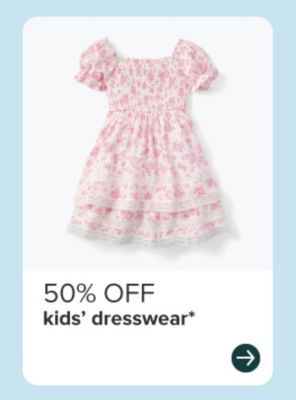 50% off men's dresswear. Man in tan blazer with blue shirt. 