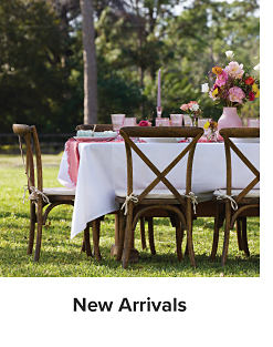 An image of a table set with Easter and spring decor and dinnerware. Shop new arrivals.