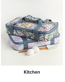 An image of two bake and take bags. Shop kitchen.