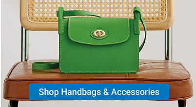 A green handbag. Shop handbags and accessories.