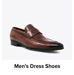 Image of a men's leather dress shoe. Shop men's dress shoes.