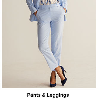 Image of light blue dress pants. Shop pants and leggings.