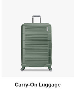 A green carry-on suitcase. Shop carry-on luggage.