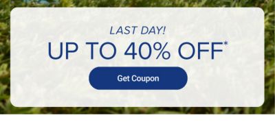 In with the new. Up to 40% off Get coupon. Now to March 9.