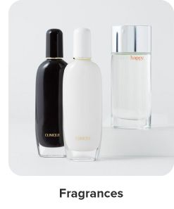 Various fragrance bottles. Shop fragrances.