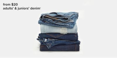 From $20 adults' & juniors' denim.