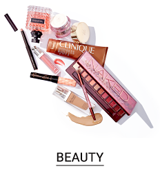 An assortment of beauty products. Shop beauty.