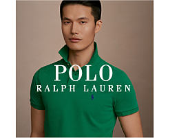 A man in a green polo shirt. Shop Polo Ralph Lauren.