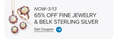 65% off fine jewelry and Belk sterling silver. Get coupon.