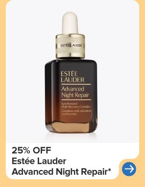 A small bottle of Estee Lauder Advanced Night Repair. 25% off Estee Lauder Advanced Night Repair.