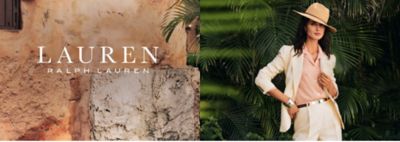An image of a woman wearing Lauren Ralph Lauren and the brand logo.