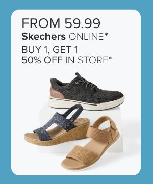 From 59.99 Skechers for men and women. Various shoes. 