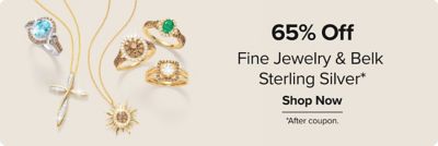 Various jewelry. 65% off fine jewelry and Belk Sterling Silver. Shop now. After coupon.