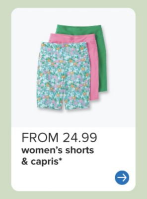 Three women's shorts. From 24.99 women's shorts and capris.