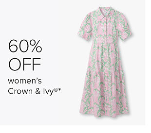 A floral women's dress. 60% off women's Crown and Ivy.