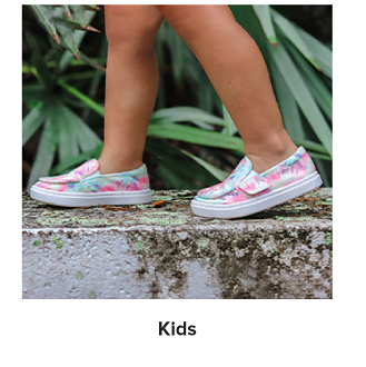 Colorful slip-on shoes. Kids. 
