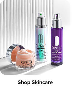 Image of Clinique products. Shop skincare. 
