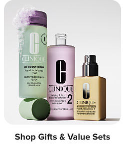 Image of Clinique products. Shop gifts and value sets. 
