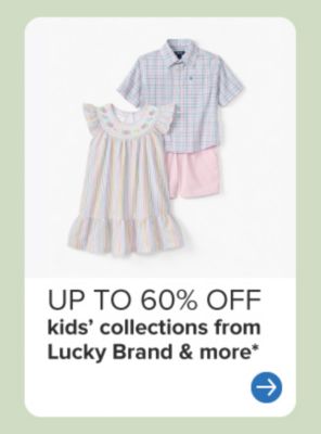 Various dress clothes. Up to 60% off kids’ collections.
