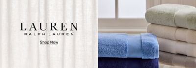 Image of a stack of towels in different colors. Lauren Ralph Lauren. Shop now.