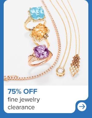 Gold jewelry. 75% off fine jewelry clearance.